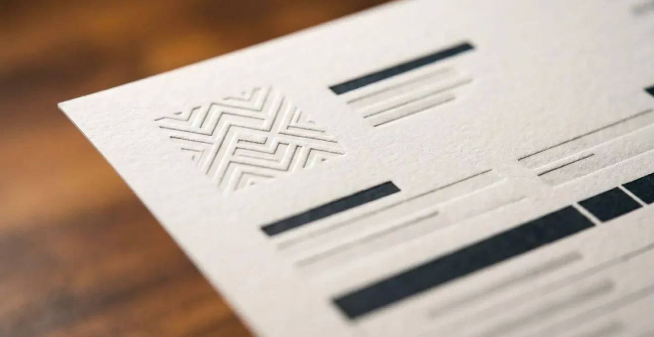 Gros plan macro sur une facture professionnelle montrant les détails typographiques et la structure du document