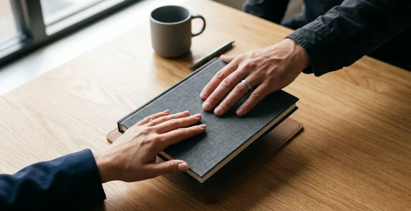 Validation collaborative d'un projet entre professionnel et client avec documents de travail